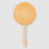 Éventail Aquarelle Tropical Floral Beach Mariage Favoriser (Dos)