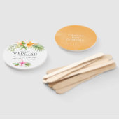 Éventail Aquarelle Tropical Floral Beach Mariage Favoriser (Non-assemblé)