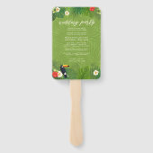 Éventail Aquarelle Tropical Wedding Party Green ID577 (Dos)