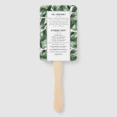 Éventail Aquarelle tropicale feuille de palme ventilateur m (Dos)