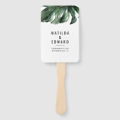 Éventail Aquarelle tropicale feuille de palme ventilateur m (Devant)