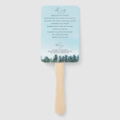 Éventail Aquarelle tropicale Palms Beach Wedding Programme (Dos)