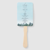 Éventail Aquarelle tropicale Palms Beach Wedding Programme (Devant)