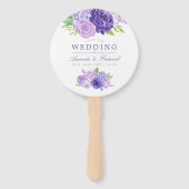 Éventail Aquarelle Ultra Violet Floral Wedding Favoriser (Devant)