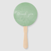 Éventail Aquarelle Verdure Foliage Baby shower Favoriser (Dos)