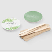 Éventail Aquarelle Verdure Foliage Baby shower Favoriser (Non-assemblé)
