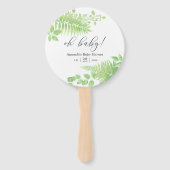 Éventail Aquarelle Verdure Foliage Baby shower Favoriser (Devant)