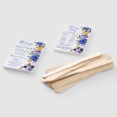 Éventail Aquarelle violet et Mariage de fleurs de crème (Non-assemblé)