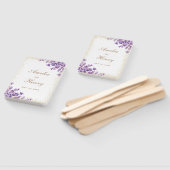 Éventail Aquarelle violet or violet Mariage de lavande (Non-assemblé)