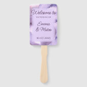 Éventail Aquarelle violette (Devant)