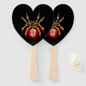 Éventail Araignée en vapeur noire (Devant et derrière)