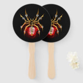 Éventail Araignée en vapeur noire (Devant et derrière)