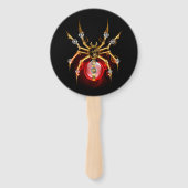 Éventail Araignée en vapeur noire (Devant)