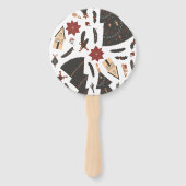 Éventail Arbre de Noël Vintage Poinsettia (Devant)