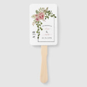 Éventail Arc de fleurs roses poussiéreuses, programme de ma (Devant)