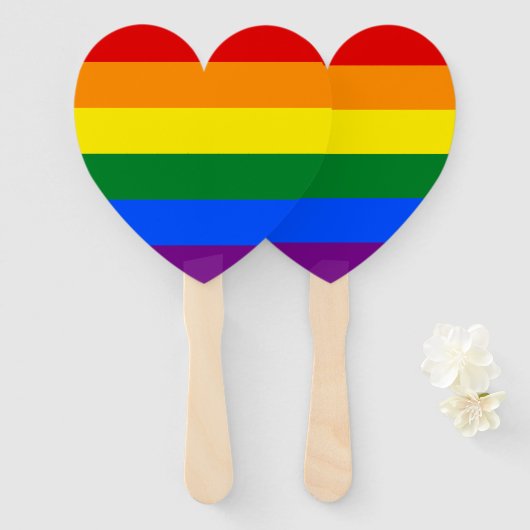 Éventail Arc-en-ciel LGBT Pride (Devant et derrière)