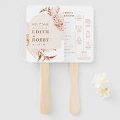 Éventail Arc Floral Boho moderne Flush Arch Mariage Ensembl (Devant et derrière)