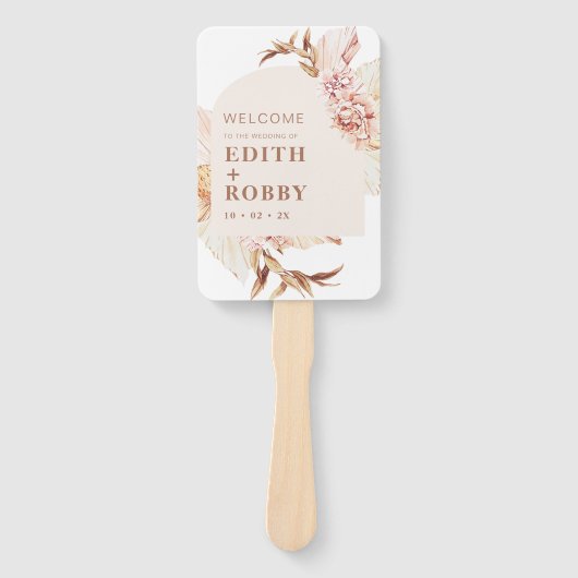 Éventail Arc Floral Boho moderne Flush Arch Mariage Ensembl (Devant)