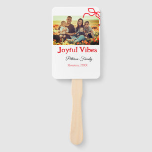 Éventail Arc rouge joyeuse Vibes ajouter nom de famille pho