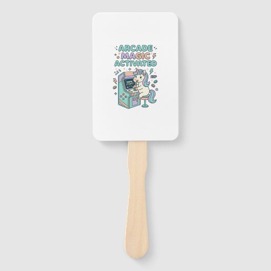 Éventail Arcade Licorne Magie Activée Graphique de Produit (Devant)