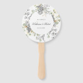 Éventail argent dramatique Floral Wedding Programme Hand Fa (Devant)