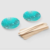 Éventail Arrière - plan à huile Turquoise de la menthe (Non-assemblé)