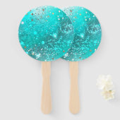 Éventail Arrière - plan à huile Turquoise de la menthe (Devant et derrière)