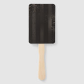 Éventail Arrière - plan brun rayé Steampunk (Dos)