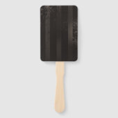 Éventail Arrière - plan brun rayé Steampunk (Devant)