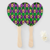 Éventail Arrière - plan de bijoux Mardi Gras (Devant et derrière)