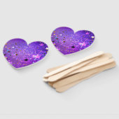 Éventail Arrière - plan de feuille violet avec étoiles (Non-assemblé)