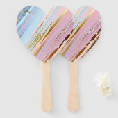 Éventail Arrière - plan rose texturé (Devant et derrière)