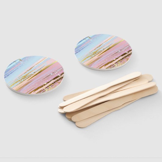 Éventail Arrière - plan rose texturé (Non-assemblé)