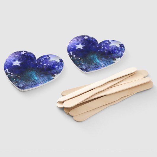 Éventail Arrière - plan spatial avec étoiles (Non-assemblé)