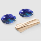 Éventail Arrière - plan spatial avec étoiles (Non-assemblé)