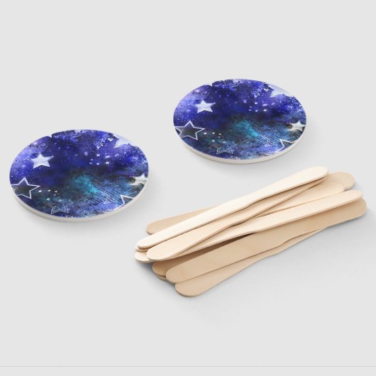 Éventail Arrière - plan spatial avec étoiles (Non-assemblé)