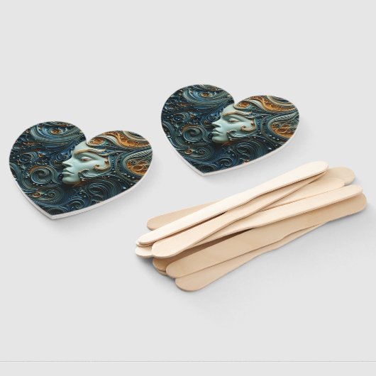 Éventail Art 3D de la femme Lune (Non-assemblé)