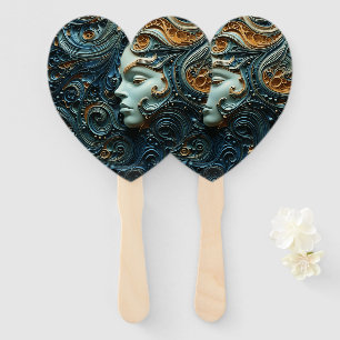 Éventail Art 3D de la femme Lune