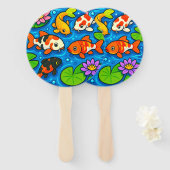 Éventail Art de bassin de Koi (Devant et derrière)