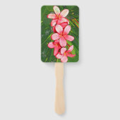 Éventail Art de Frangipanier Tropical Rose (Dos)