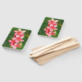 Éventail Art de Frangipanier Tropical Rose (Non-assemblé)