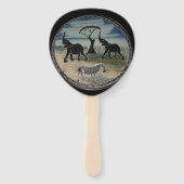Éventail Art Eléphant Africain (Dos)