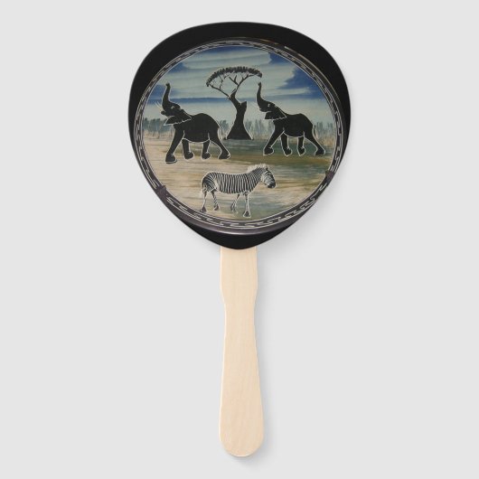 Éventail Art Eléphant Africain (Dos)