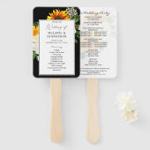 Éventail Artsy Sunflower Cérémonie de Mariage de fleurs Pro (Devant et derrière)