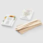 Éventail Artsy Tournesol Floral Mariage programme de cérémo (Non-assemblé)