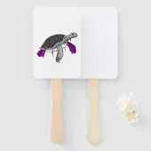 Éventail Asexual Pride Ace Flag Sea Turtle Subtle LGBTQ (Devant et derrière)