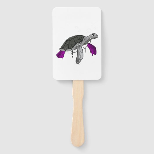 Éventail Asexual Pride Ace Flag Sea Turtle Subtle LGBTQ (Devant)