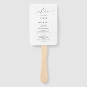 Éventail ASHER Elegant Calligraphy Script Wedding Programme (Devant)