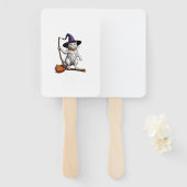 Éventail Assistant Chat Sorcière Halloween Amoureux de les (Devant et derrière)