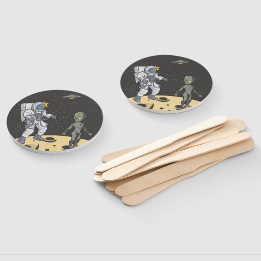 Éventail Astronaute et alien (Non-assemblé)